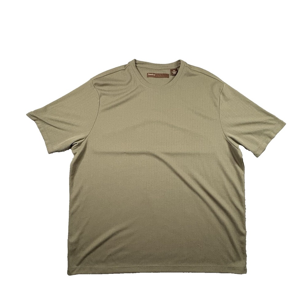 Perry Ellis Men's 2XL Sage/Olive Green Fine Ribbed Knit SS T Shirt SEE DESCRIPTO